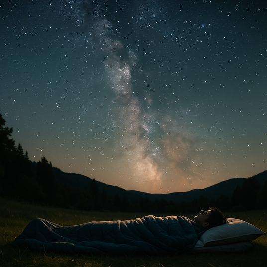 Dormir à la belle étoile sous un ciel étoilé en plein été 